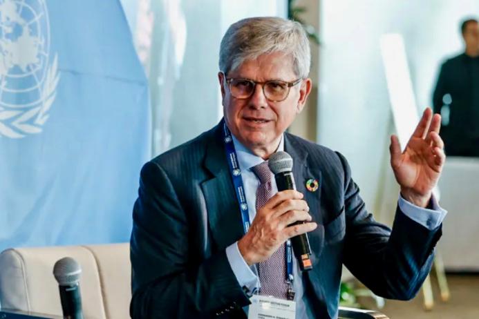 Fernando A. González, chief executive officer of Cemex, during his participation at the UN Private Sector Forum. Photo: Joel Sheakoski/UN Global Compact