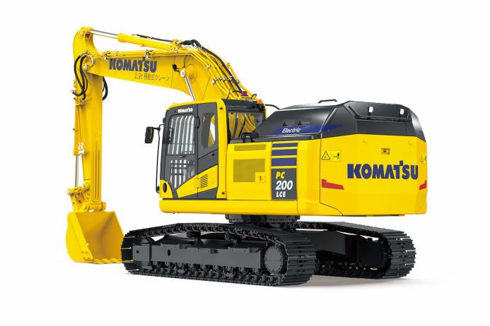 The new 20-tonne class Komatsu PC200LCE-11 electric excavator