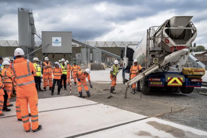 More than 50 visitors from the construction, design, and engineering industries gathered in Manchester to see the benefits of Aggregate Industries’ EcoPact range