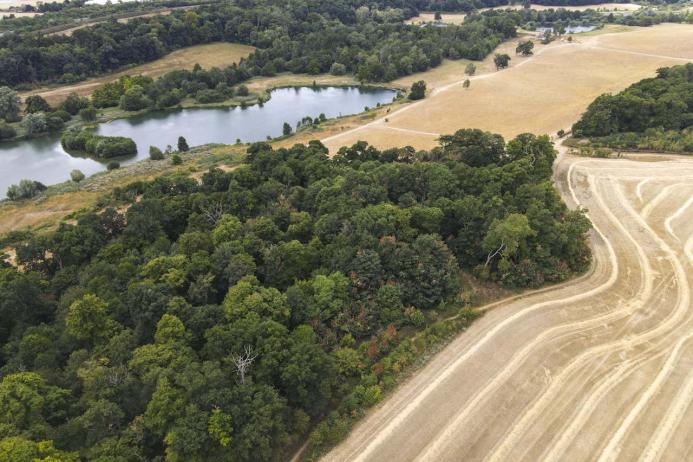 Aerial view showing part of Tarmac-owned Panshanger Park