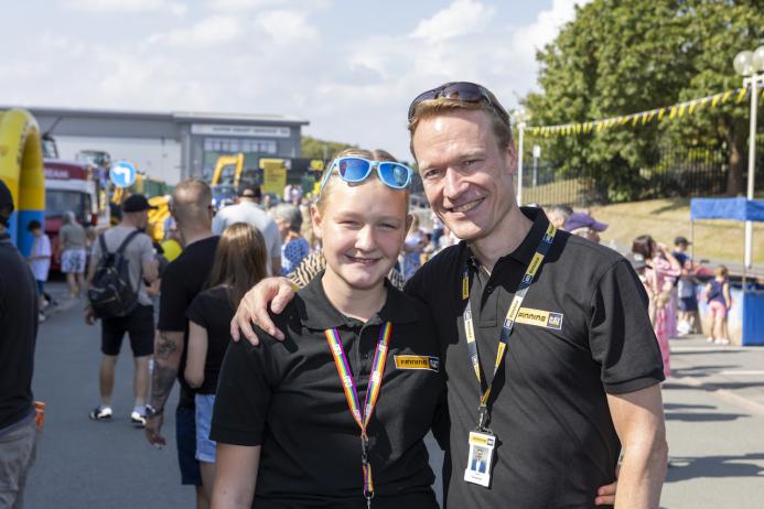 Tim Ferwerda, Finning UK managing director, celebrating the 90th anniversary at the company’s Cannock headquarters