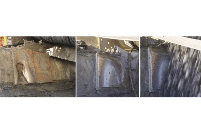 Hardox plate replaced by Ferobide at the head drum of a conveyor
