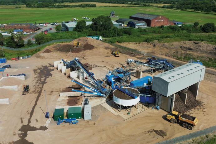 Overview of NRE Aggregates’ new 120 tonnes/h waste-recycling plant at Port Salford