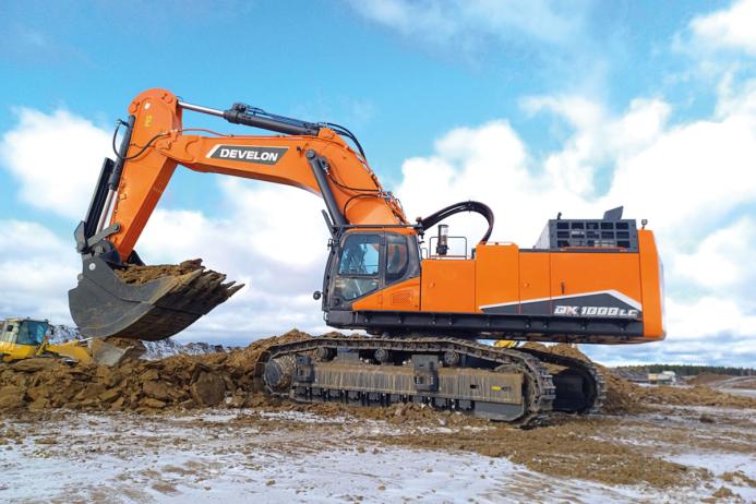Develon’s flagship crawler excavator – the DX1000LC-7