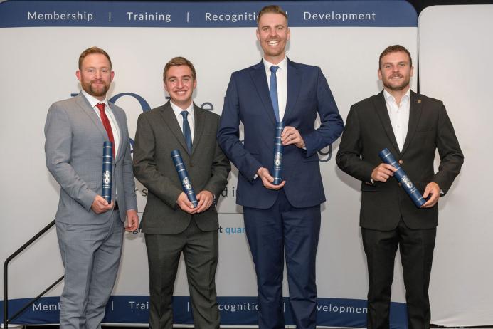 L–R: Peter Triccas, Aggregate Industries; Ben Marsh, MQP; Oliver Kibble, Tarmac; and Lewis Pinch, Tarmac