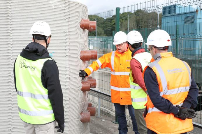 One of the 3D printed concrete drawpits for Yorkshire water