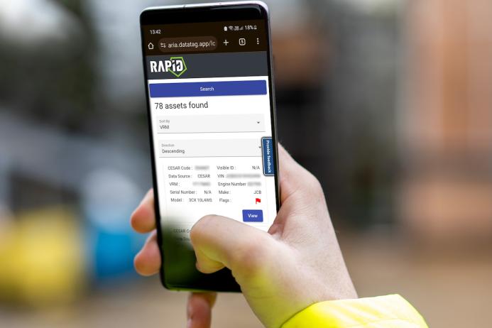 With RAPID check, police officers will be able to access comprehensive machinery data with just a smartphone