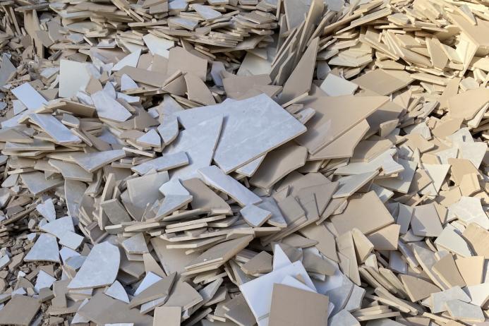Waste ceramics and broken production scrap from Johnson Tiles’ Stoke factory will be used as an alternative raw material to make cement