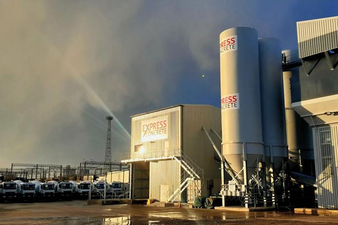 DCTD160 concrete batching plant, designed, manufactured, and installed by D&C Engineers