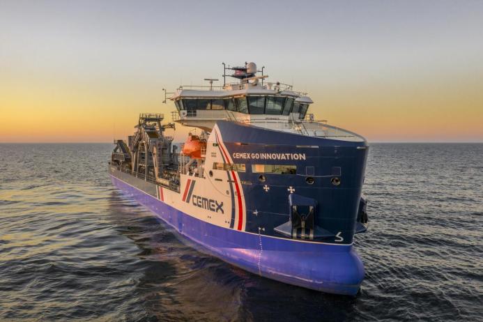 ‘Cemex Go Innovation’ will be the first aggregates dredger in the UK to be shore powered