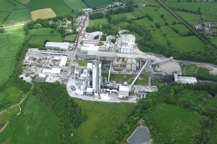 Aerial shot of Padeswood cement works 