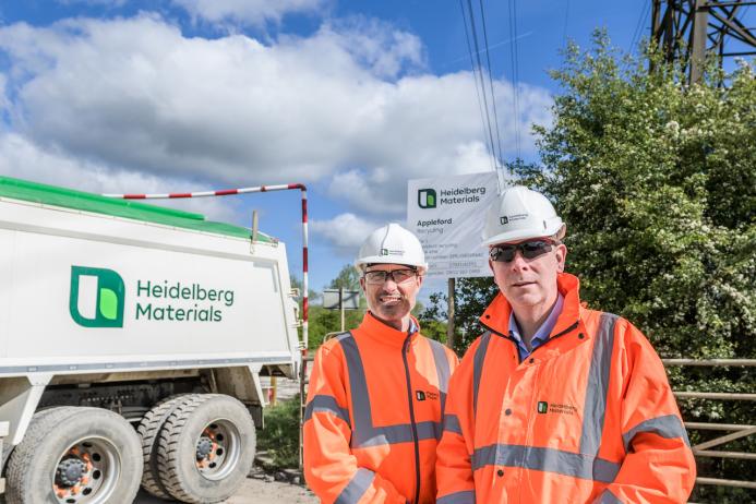 L–R: Richard Wilcock and James Whitelaw at Appleford recycling hub