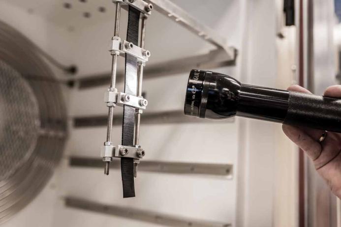 Samples are checked for cracking at two-hourly intervals