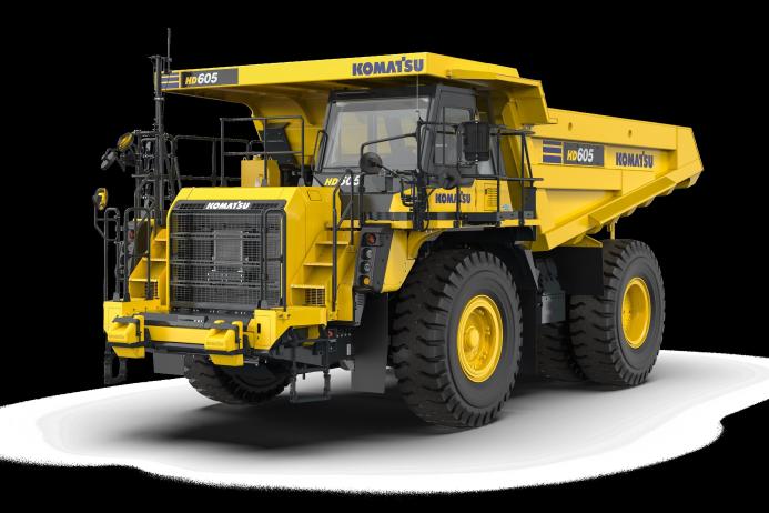 The new Komatsu HD605-10 rigid dumptruck