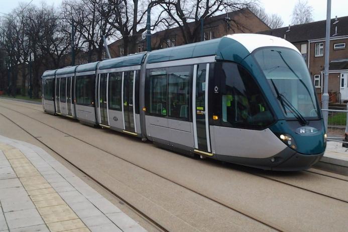 Garside Sands support Nottingham Express Transit with the technical-grade sand required to ensure the safety and reliability of their city-wide tram operations