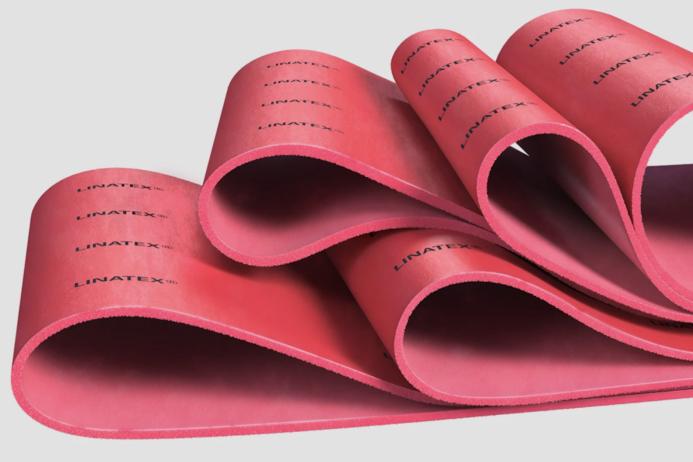 Linatex’s iconic premium red rubber with the new branding