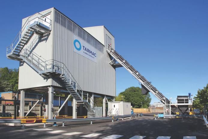Tarmac’s Asphalt2Go satellite mixed-material storage operation near the centre of Gateshead