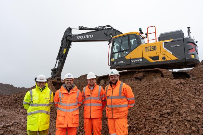 L-R: Kieron Davies, Griffiths; Shaun Sisterson, SMT GB; and Ross Hayward and Nathan Miller, Chepstow Plant International