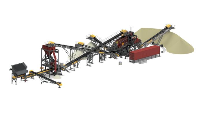 Drawing of the new McLanahan sand and gravel processing plant at Cemex’s quarry in Shepperton, west London