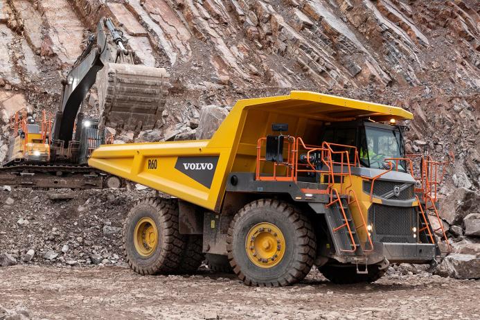 The new 55-tonne payload R60 rigid hauler from Volvo CE