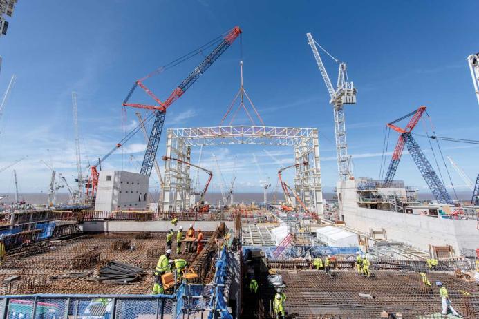 Construction work at Hinkley Point C. Photo: EDF Energy