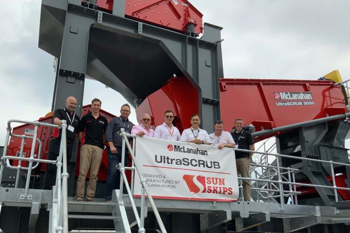 Representatives from SunSkips on the McLanahan stand at Hillhead 2024  
