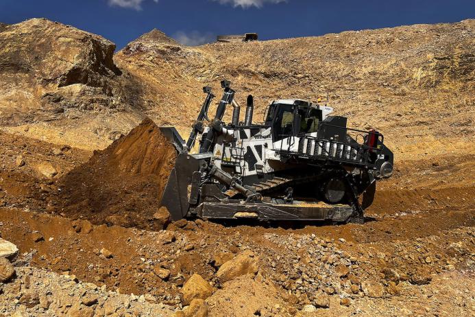 One of AMM’s new Liebherr PR 776 crawler dozers