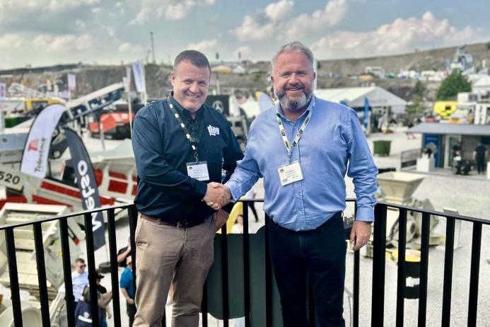 L-R: Martin McWilliams, Duo Group managing director, and Michael Roddy, SigmaRoc regional managing director North West, at Hillhead 2024