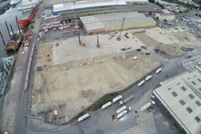 Piling and civil construction activities are now well under way as the Tilbury grinding station project enters the next phase of its development