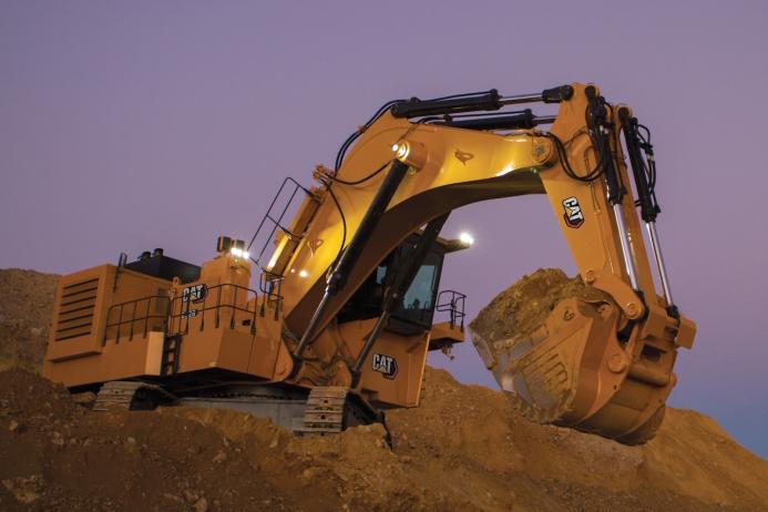 The Cat 6020 hydraulic mining shovel