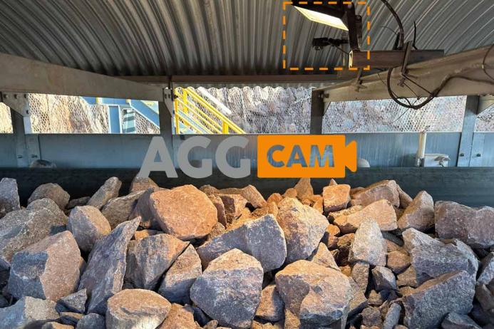 Mountsorrel AggCAM installation above the CV1 conveyor belt