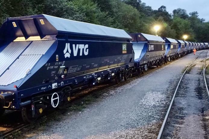 Part of the first batch of Mendip Rail’s new HOA hopper wagons, supplied by VTG Rail UK