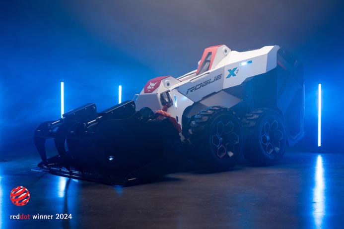 The award-winning RogueX2 all-electric, fully autonomous concept loader