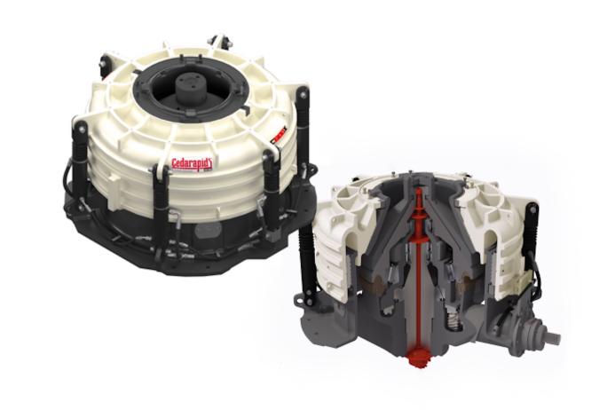 The new Cedarapids TC1300X cone crusher