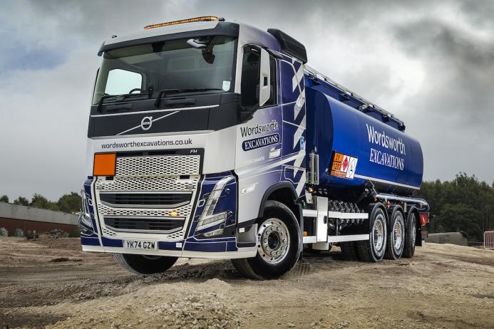 Wordsworth Excavations have taken delivery of a new Volvo FH 500 8x4 rear-steer rigid fuel tanker