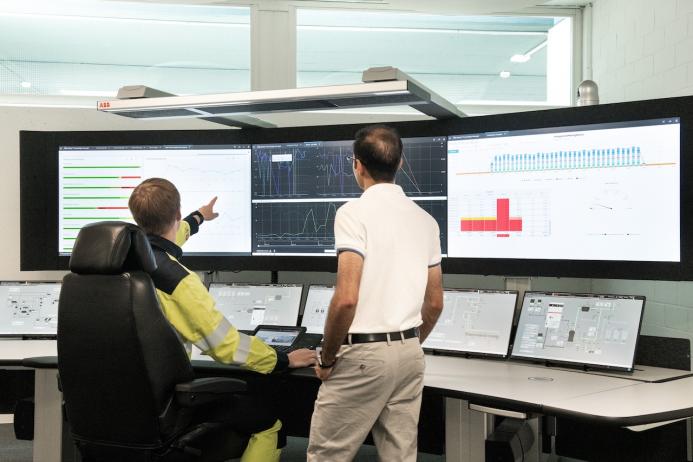 ABB’s advanced process control systems manage calciner, kiln and cooler processes to enhance production. Photo: ABB