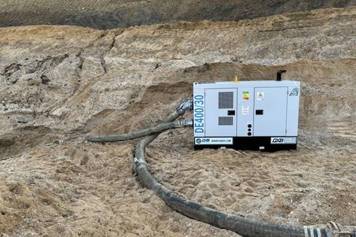 The new DE400/30 high-efficiency quarry pumpset from DXB Pump & Power