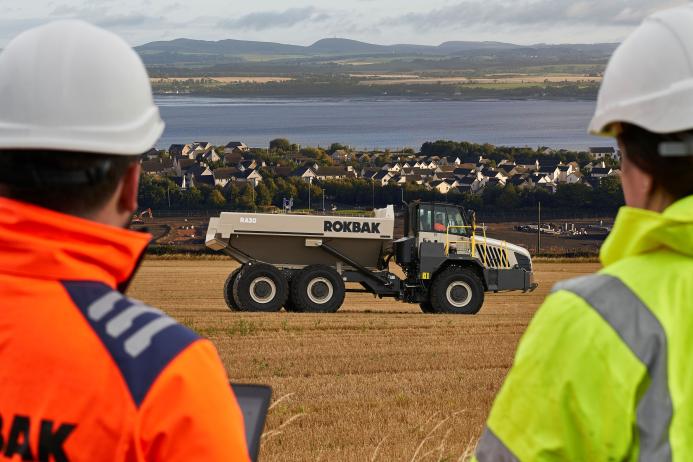 Using Haul Track telematics, site managers keep track of data from a Rokbak RA30 ADT in real time