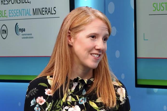 Dr Diana Casey, executive director of energy and climate change at the Minerals Products Association, being interviewed on the programme