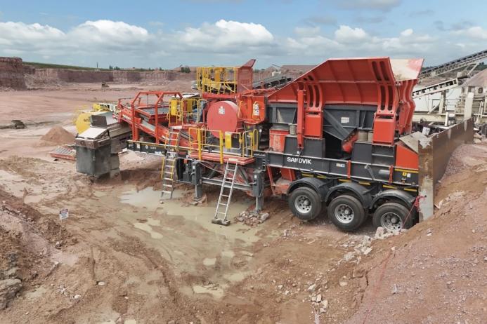 The new Sandvik UJ313 wheeled jaw crusher