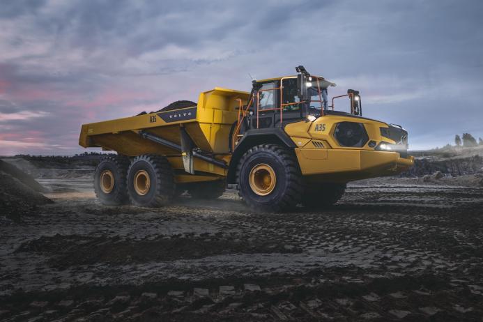 The new-generation Volvo A35 articulated hauler
