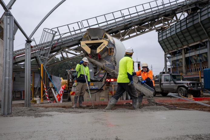 The sustainable concrete blend is undergoing trials ahead of use in the major North East Link project in Melbourne