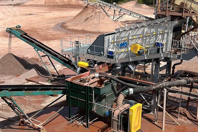 The new QMS washing screen at Tarmac’s Croxden Quarry