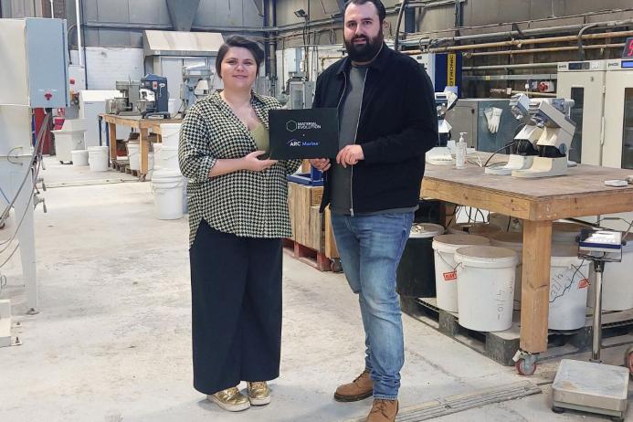 Dr Elizabeth Gilligan, chief executive officer of Material Evolution, and Sam Clarke, chief operating officer of Material Evolution