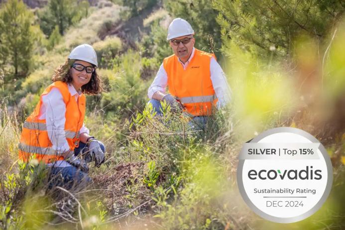 Sibelco have been awarded a Silver Sustainability rating from EcoVadis