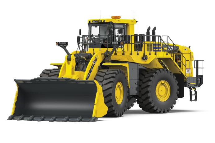Equipped with a 578kW Komatsu engine, the WA700-8 is designed for use in demanding quarrying and mining applications