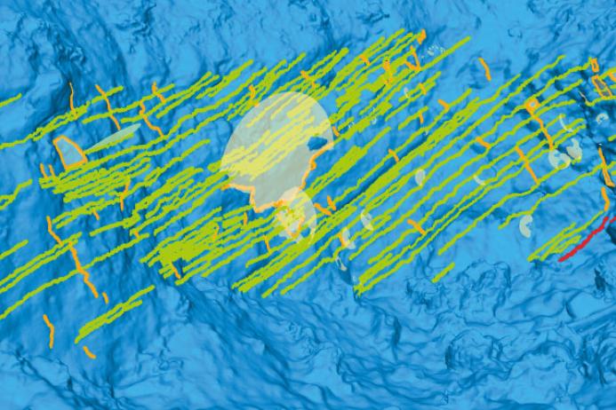 Example of detailed discontinuity mapping using remote digital techniques to characterize the geometric properties of a fractured rock mass