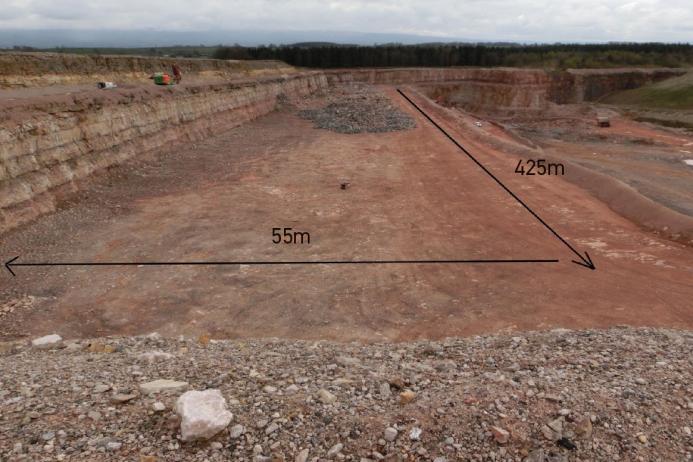 Fig. 5. Trial blasting area