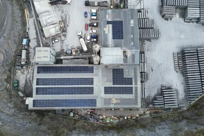 A total of 464 solar panels have been installed on the roof of Callow’s block factory
