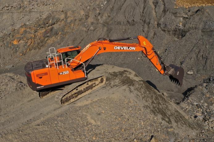 The new Next Generation DX260LC-9 crawler excavator from Develon